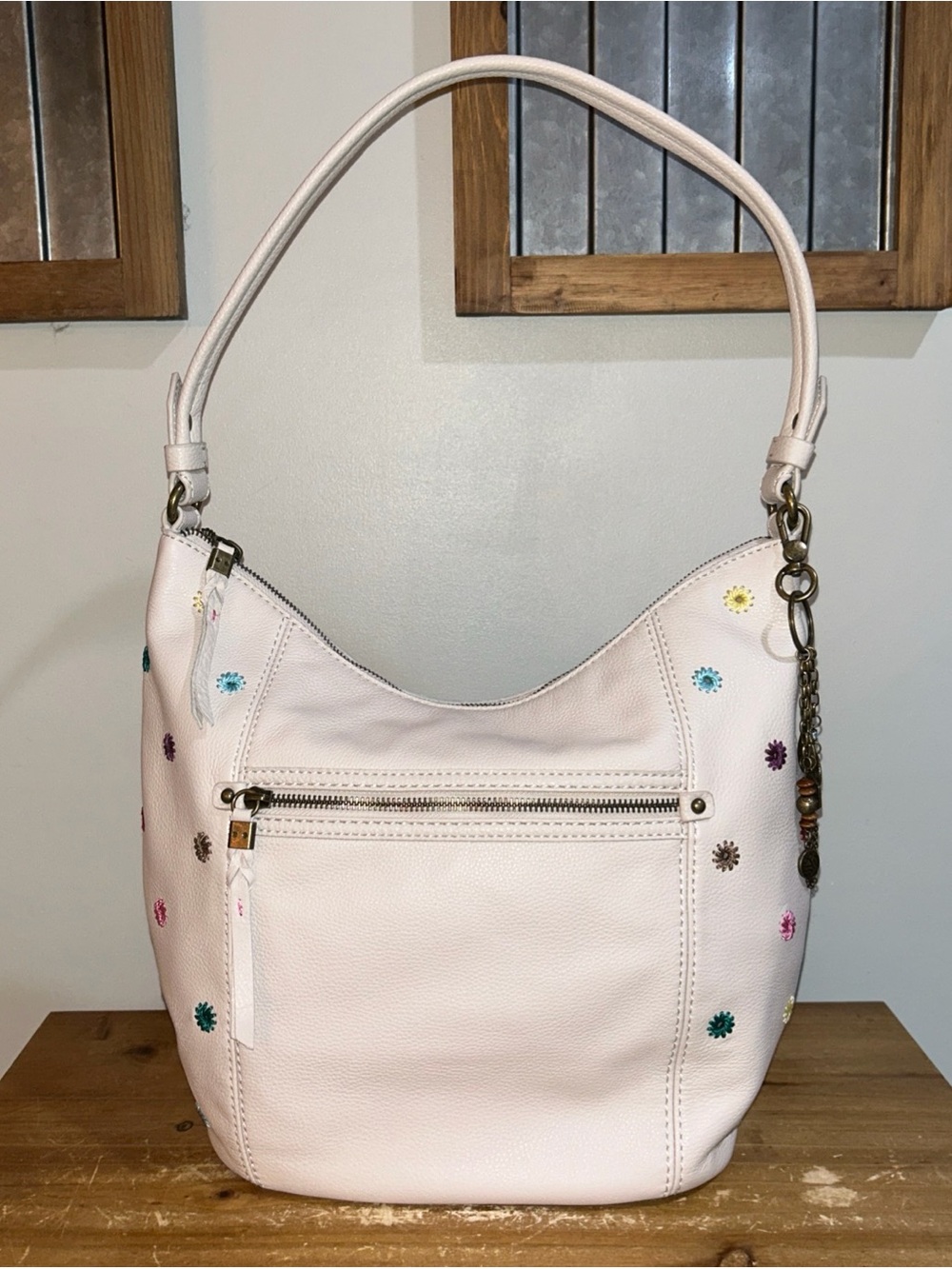 The Sak Women's Sequoia Hobo Leather Bag Floral Embroidered Colorful
